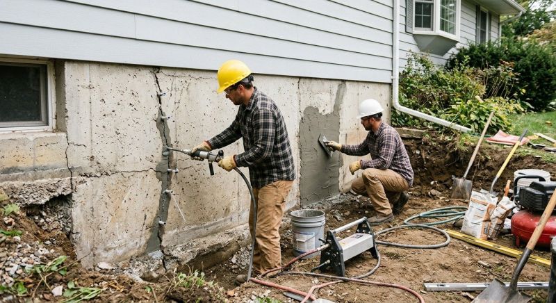 Basement Foundation Repair in Rye, NH