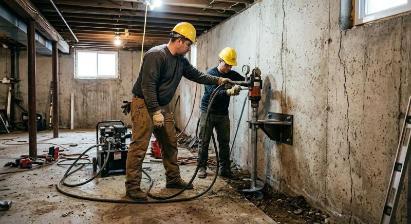 Basement Stabilization in Hampton, NH