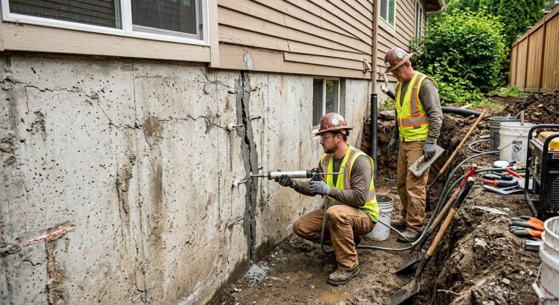 Cracked Foundation Repair in Barrington, NH