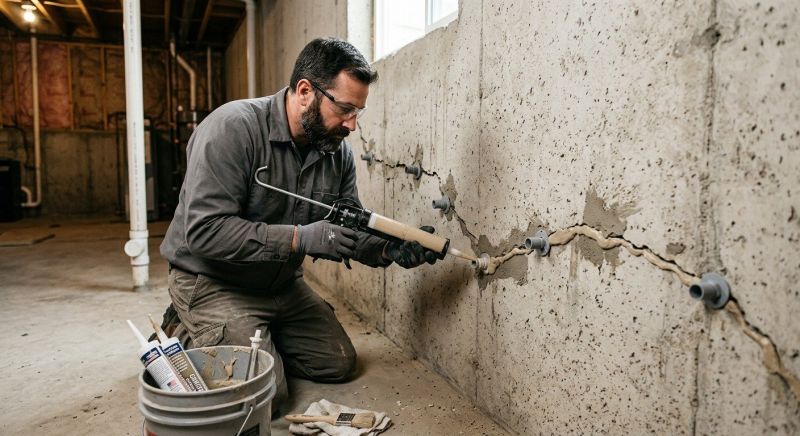 Cracked Foundation Repair in Barrington, NH