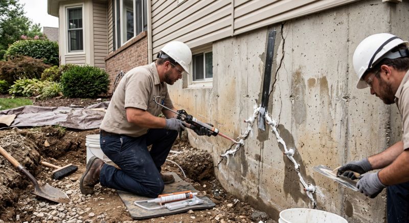 Cracked Foundation Repair in Dover, NH