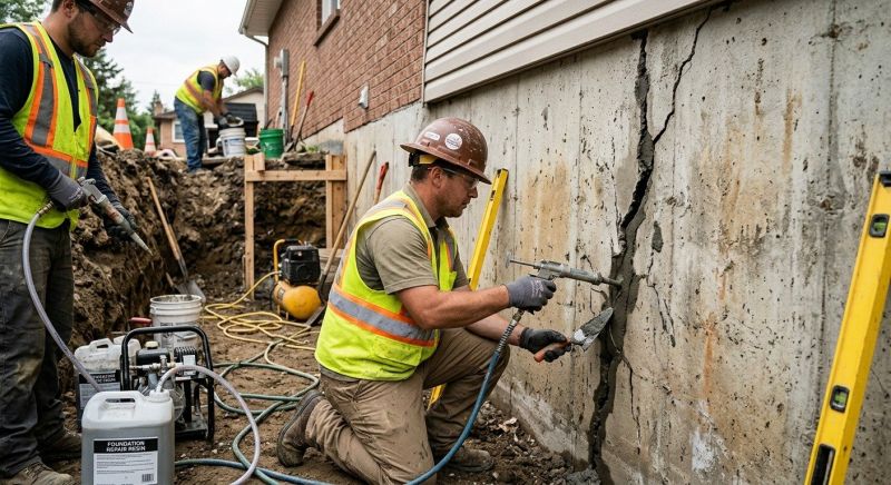 Cracked Foundation Repair in Epping, NH