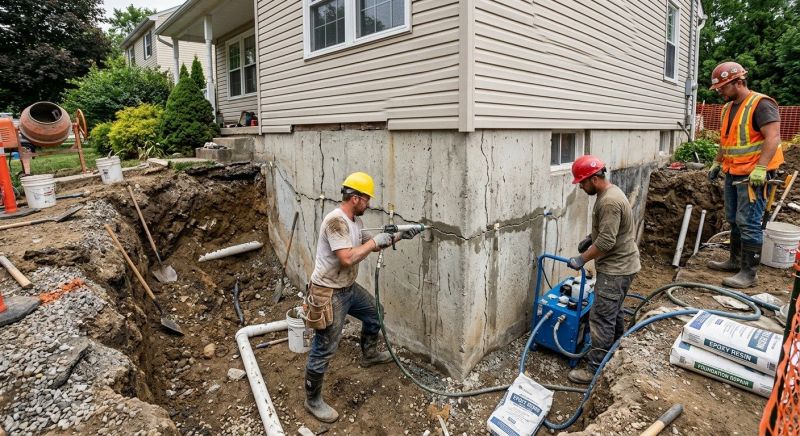 Cracked Foundation Repair in Ipswich, MA