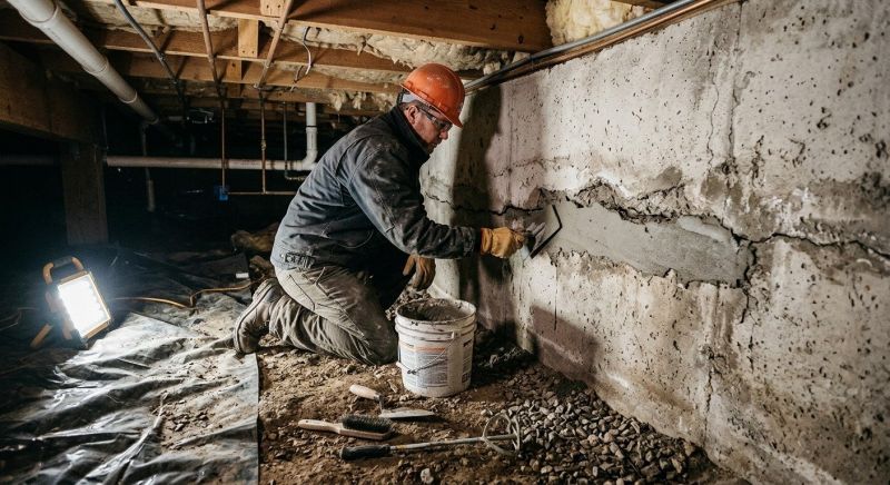 Cracked Foundation Repair in Hampton, NH