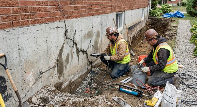 Cracked Foundation Repair in Methuen, MA