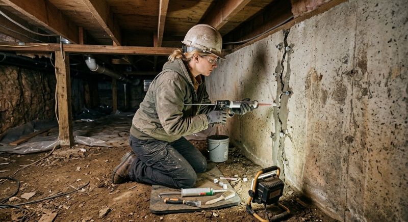 Crawlspace Foundation Repair in Danville, NH