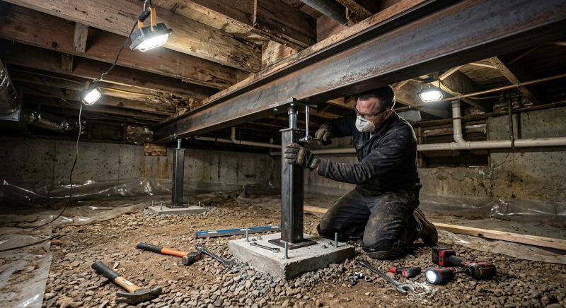 Crawlspace Structural Repair in Hampton, NH
