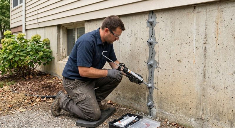 Foundation Crack Sealing in Hampton, NH