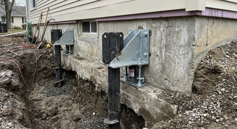 Foundation Pier Leveling in Hampton, NH