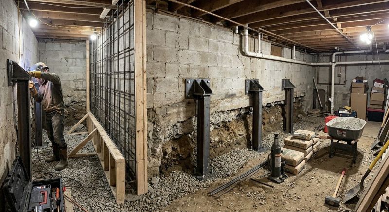 Foundation Stabilizing in Newbury, MA
