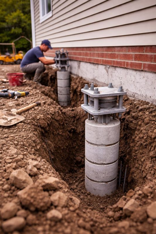 Helical Piers Installation in Hampton, NH