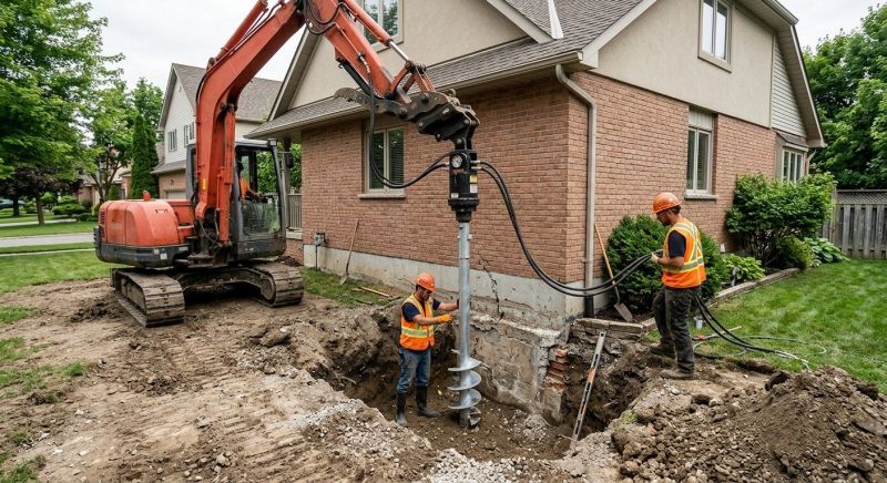 Helical Pile Installation in Hampton, NH