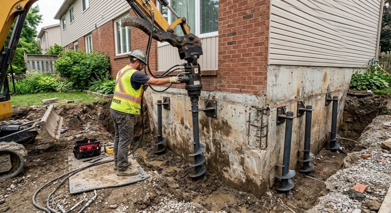 Helical Pile Installation in Hampton, NH
