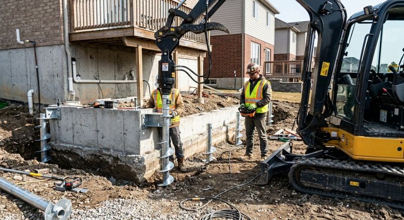 Helical Pile Installation in Hampton, NH