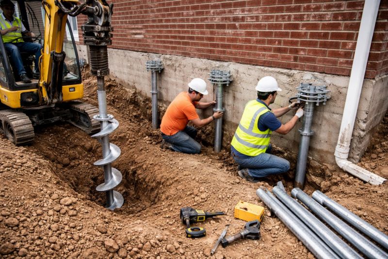 Helical Pile Installation in Hampton, NH