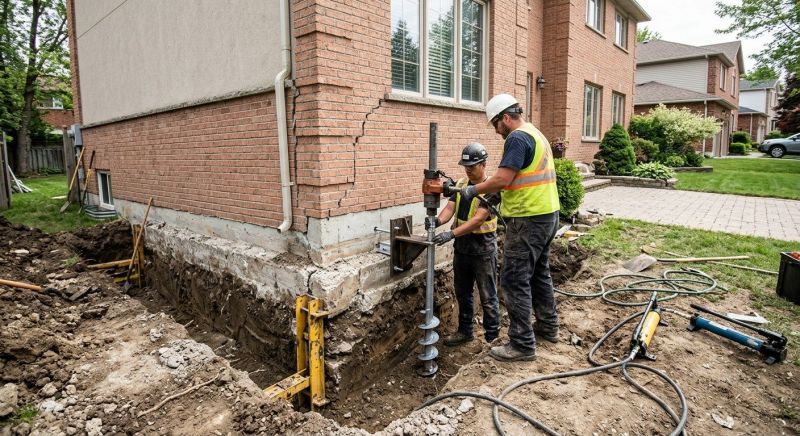 Sinking Foundation Repair in Epping, NH