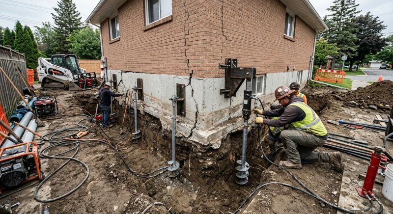 Sinking Foundation Repair in Ipswich, MA