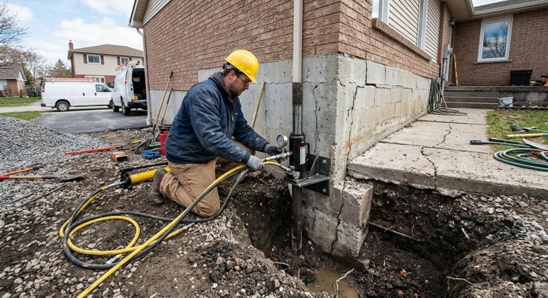 Sinking Foundation Repair in Rye, NH