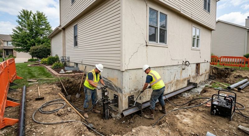 Sinking Foundation Repair in Salisbury, MA